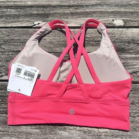 Lululemon Energy Longline Bra Medium Support, B–D CupsLip Gloss size 4 NWT pink